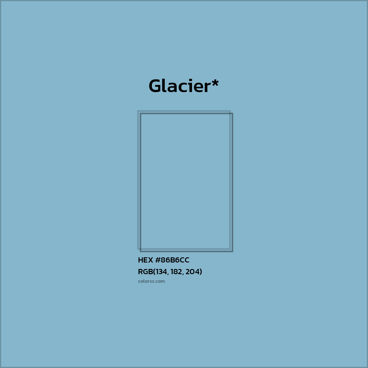 HEX #86B6CC Color Name, Color Code, Palettes, Similar Paints, Images