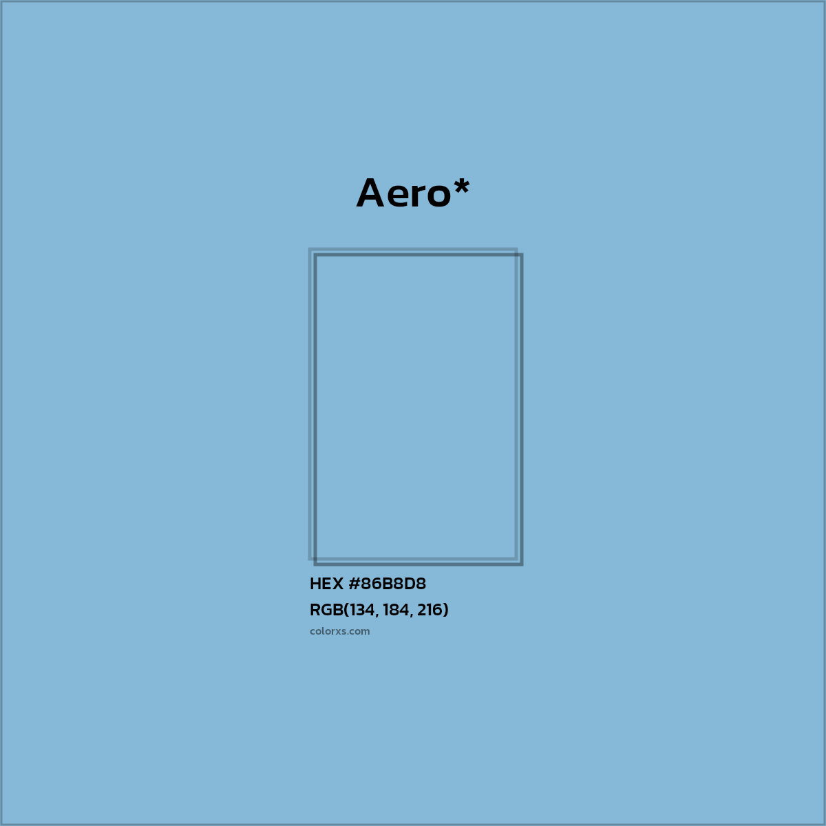 HEX #86B8D8 Color Name, Color Code, Palettes, Similar Paints, Images