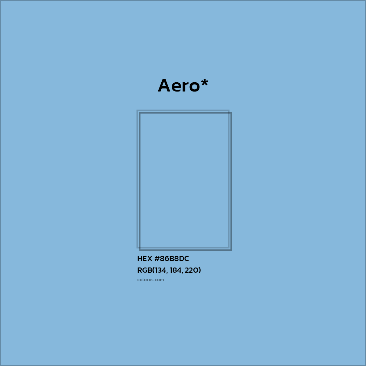 HEX #86B8DC Color Name, Color Code, Palettes, Similar Paints, Images