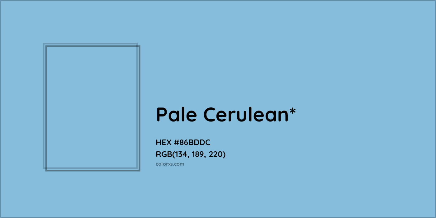 HEX #86BDDC Color Name, Color Code, Palettes, Similar Paints, Images