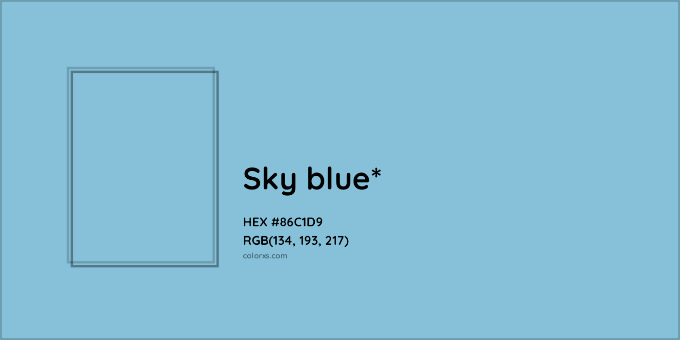 HEX #86C1D9 Color Name, Color Code, Palettes, Similar Paints, Images