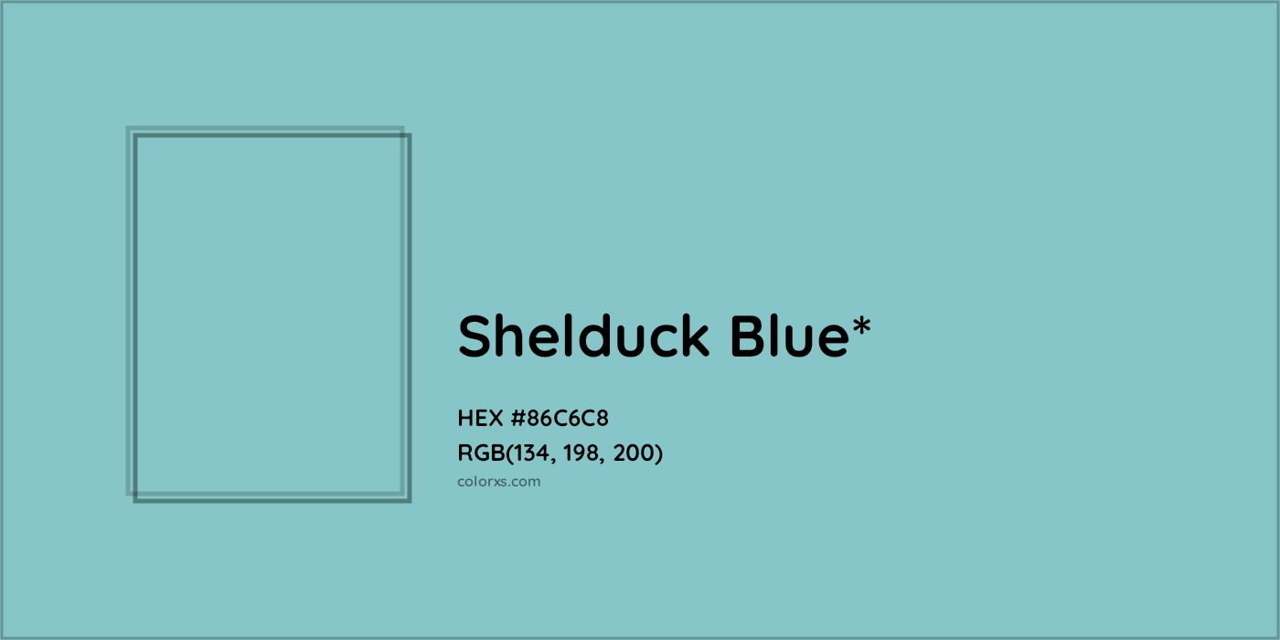HEX #86C6C8 Color Name, Color Code, Palettes, Similar Paints, Images