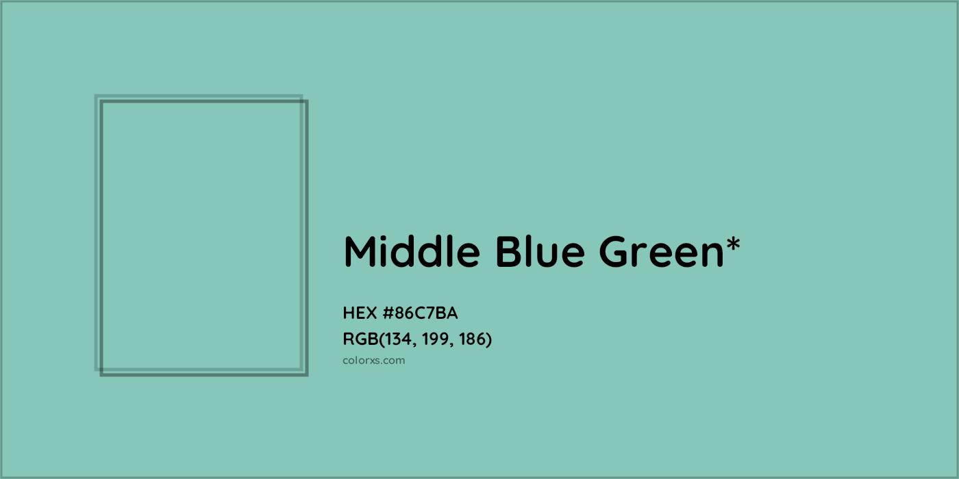 HEX #86C7BA Color Name, Color Code, Palettes, Similar Paints, Images