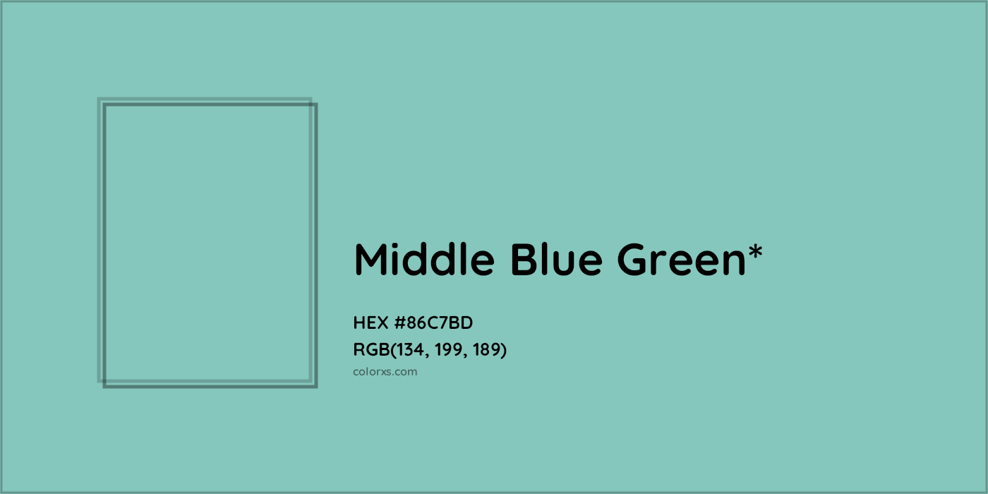 HEX #86C7BD Color Name, Color Code, Palettes, Similar Paints, Images