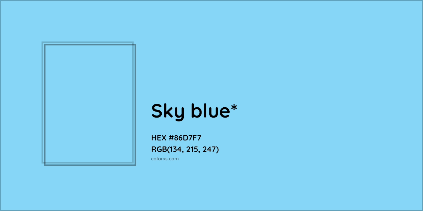 HEX #86D7F7 Color Name, Color Code, Palettes, Similar Paints, Images