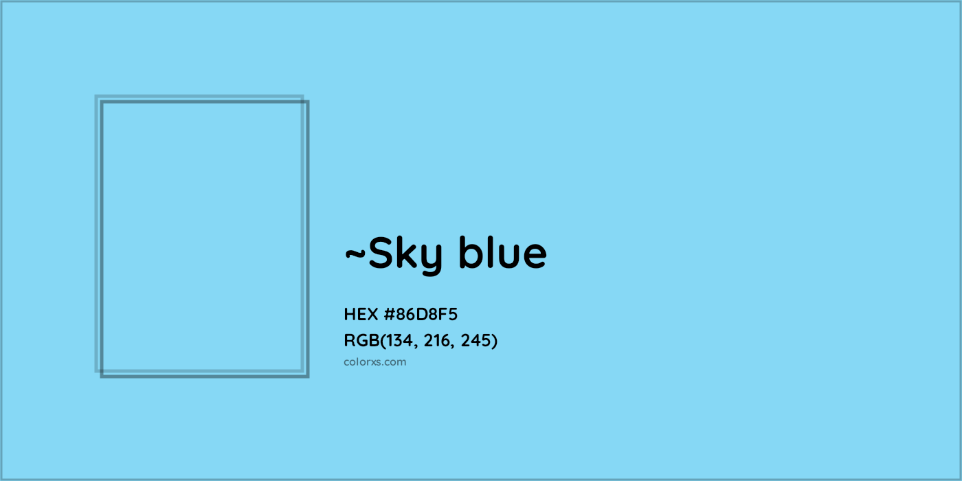 HEX #86D8F5 Color Name, Color Code, Palettes, Similar Paints, Images