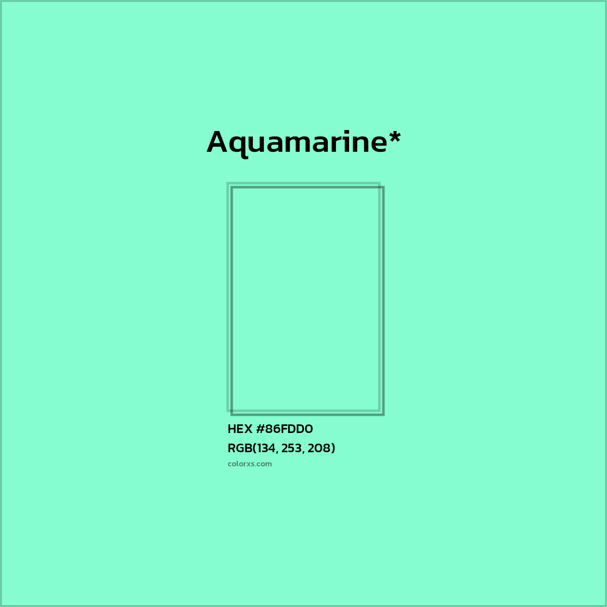 HEX #86FDD0 Color Name, Color Code, Palettes, Similar Paints, Images