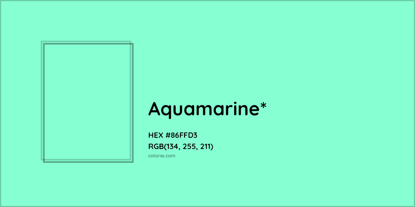 HEX #86FFD3 Color Name, Color Code, Palettes, Similar Paints, Images