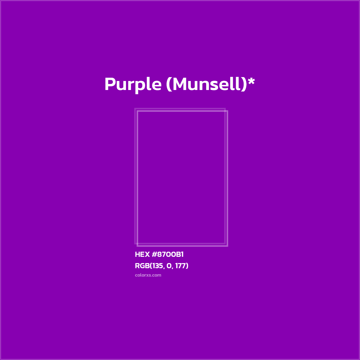 HEX #8700B1 Color Name, Color Code, Palettes, Similar Paints, Images