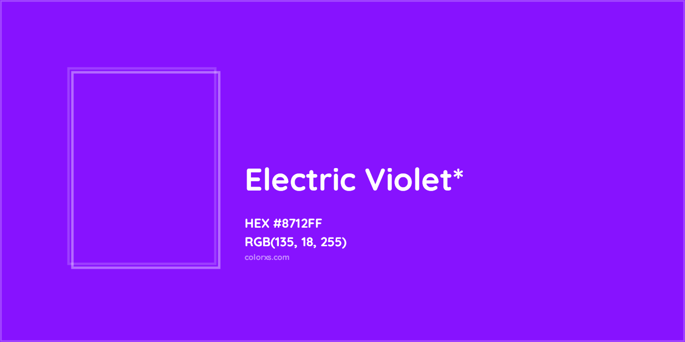 HEX #8712FF Color Name, Color Code, Palettes, Similar Paints, Images