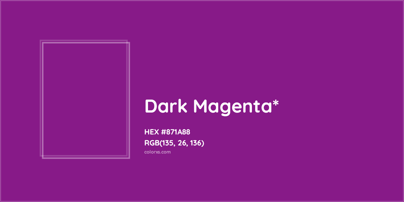 HEX #871A88 Color Name, Color Code, Palettes, Similar Paints, Images