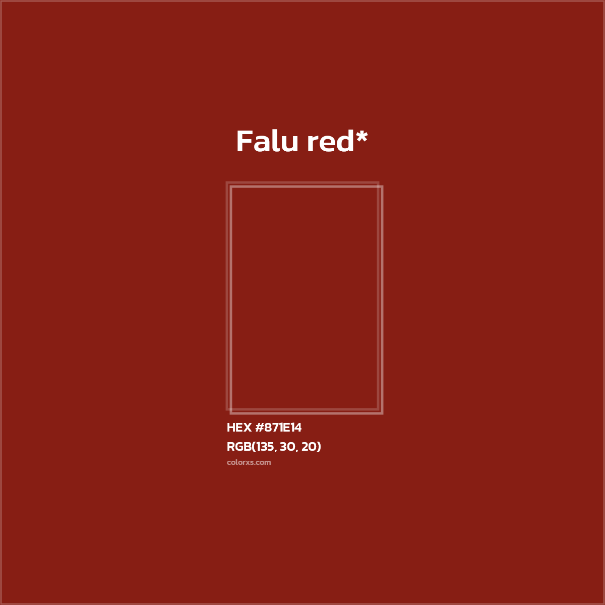 HEX #871E14 Color Name, Color Code, Palettes, Similar Paints, Images