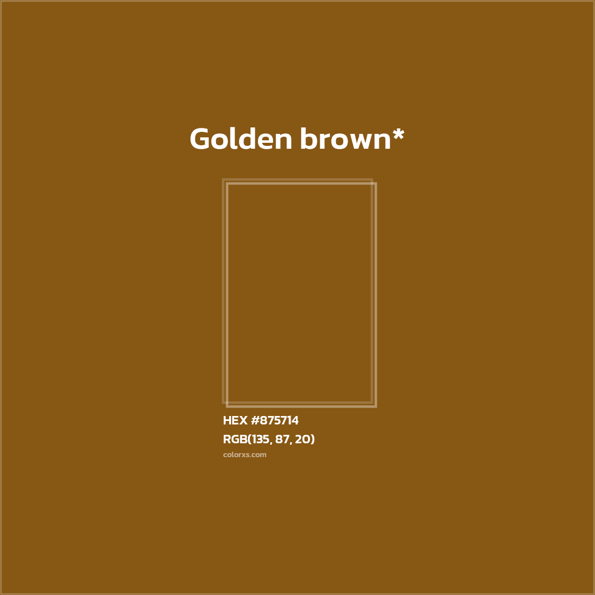HEX #875714 Color Name, Color Code, Palettes, Similar Paints, Images