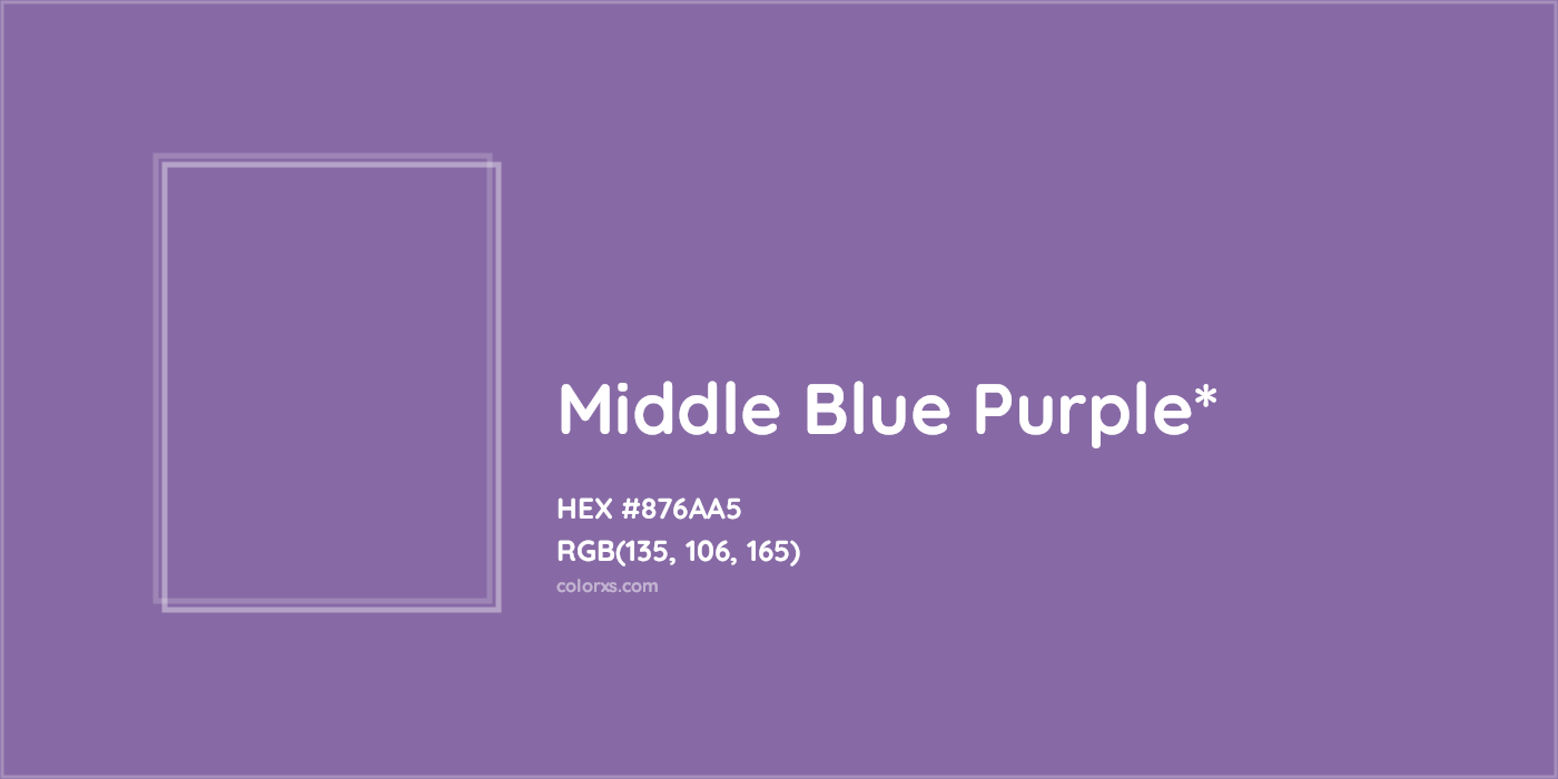 HEX #876AA5 Color Name, Color Code, Palettes, Similar Paints, Images