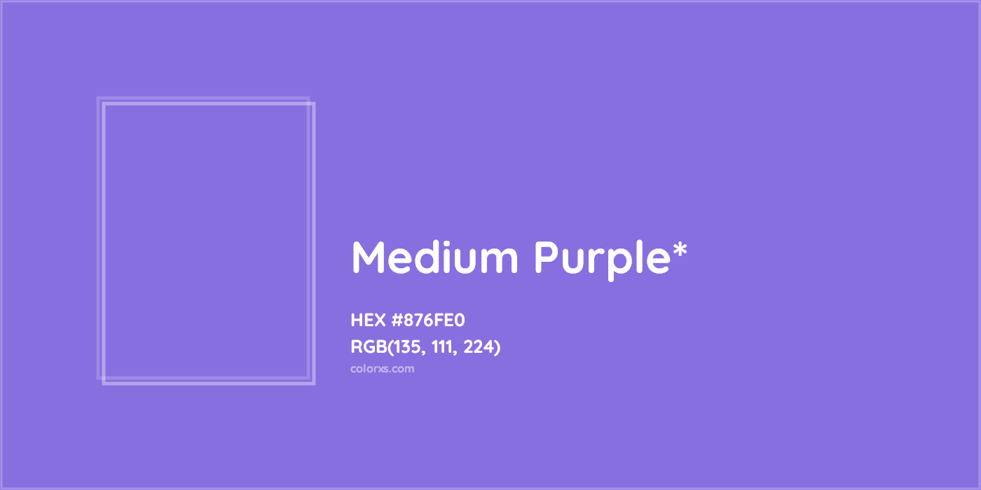 HEX #876FE0 Color Name, Color Code, Palettes, Similar Paints, Images