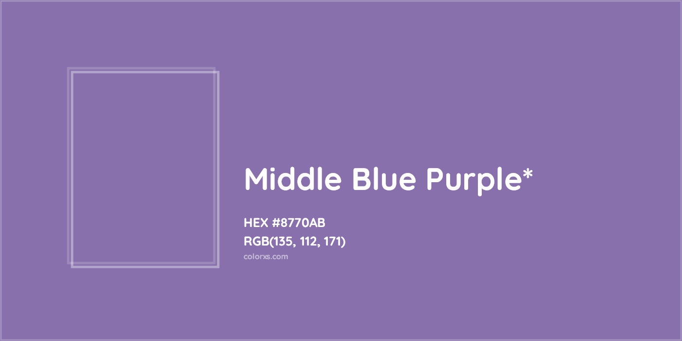 HEX #8770AB Color Name, Color Code, Palettes, Similar Paints, Images