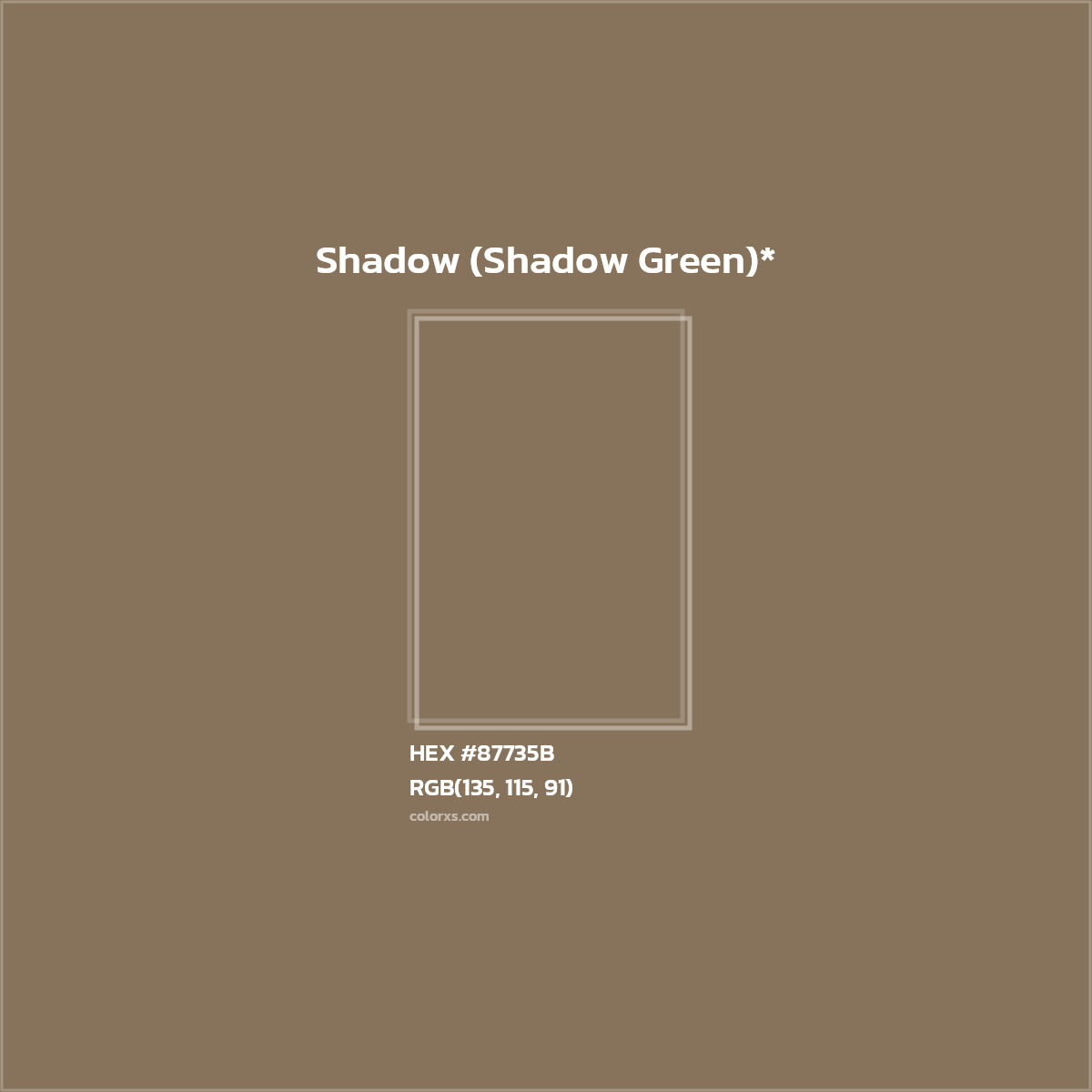 HEX #87735B Color Name, Color Code, Palettes, Similar Paints, Images