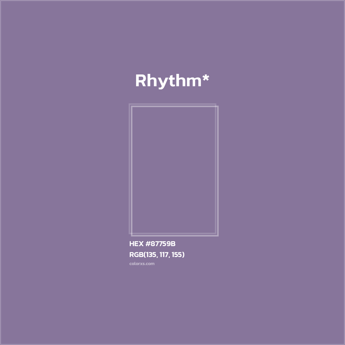 HEX #87759B Color Name, Color Code, Palettes, Similar Paints, Images