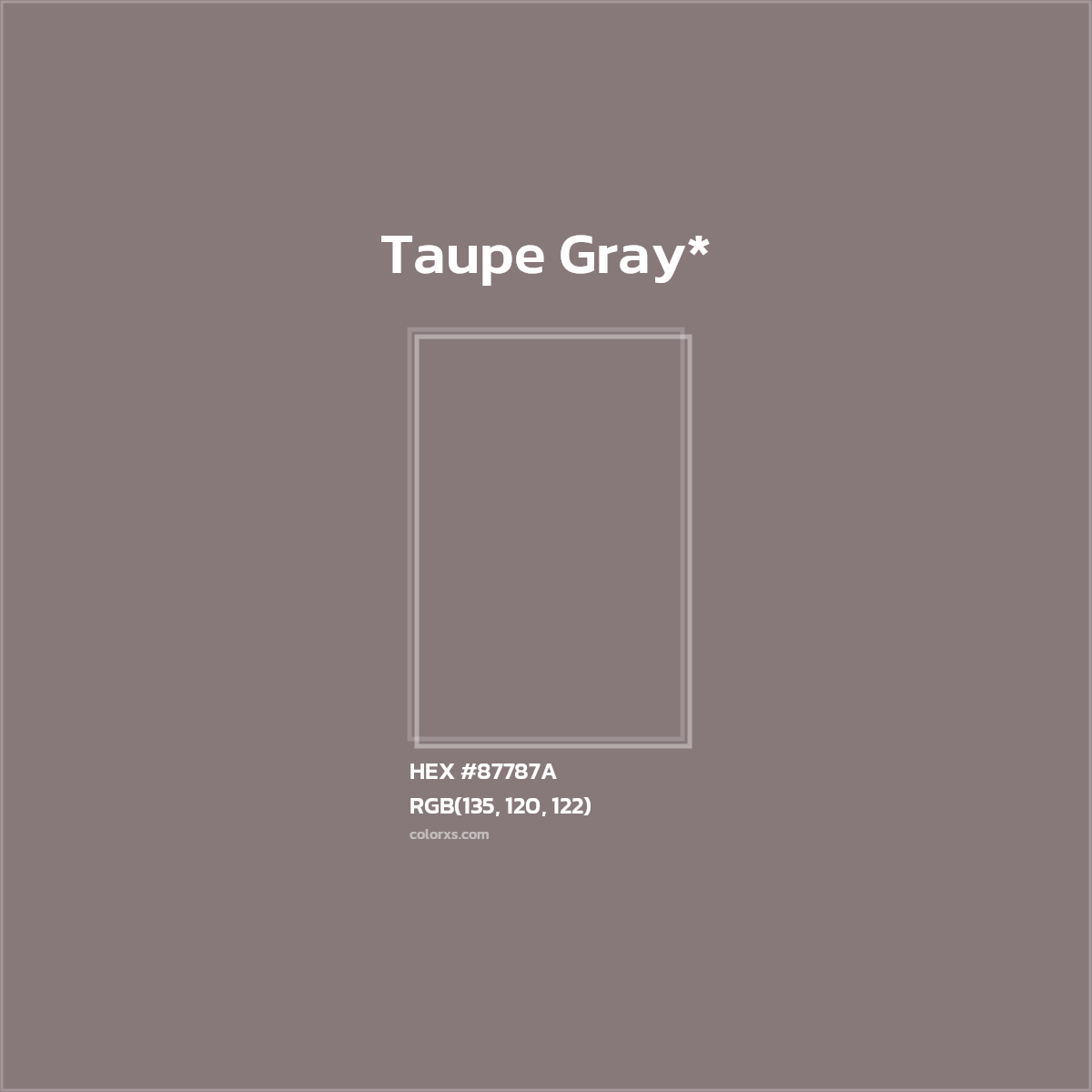 HEX #87787A Color Name, Color Code, Palettes, Similar Paints, Images