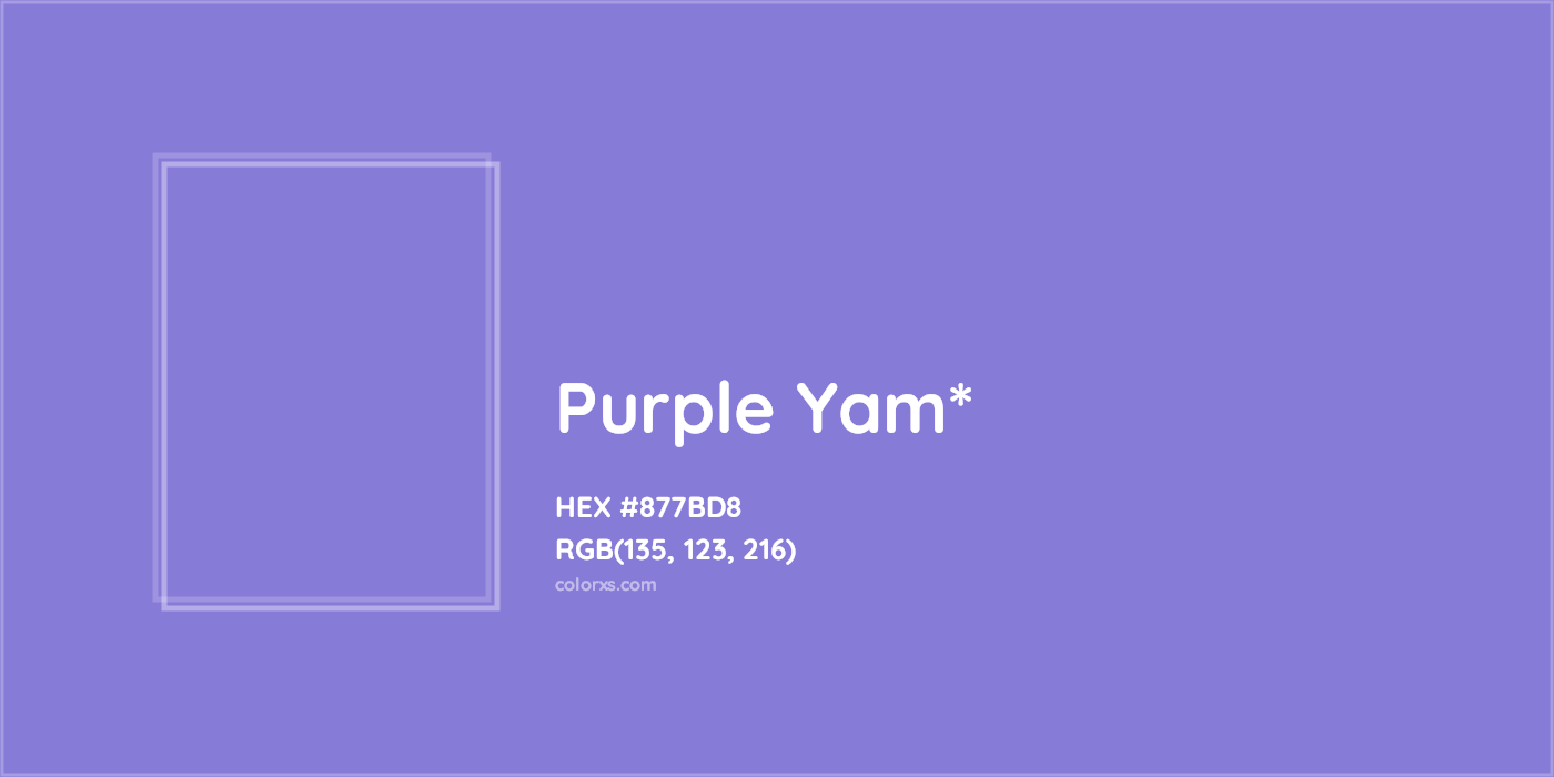 HEX #877BD8 Color Name, Color Code, Palettes, Similar Paints, Images