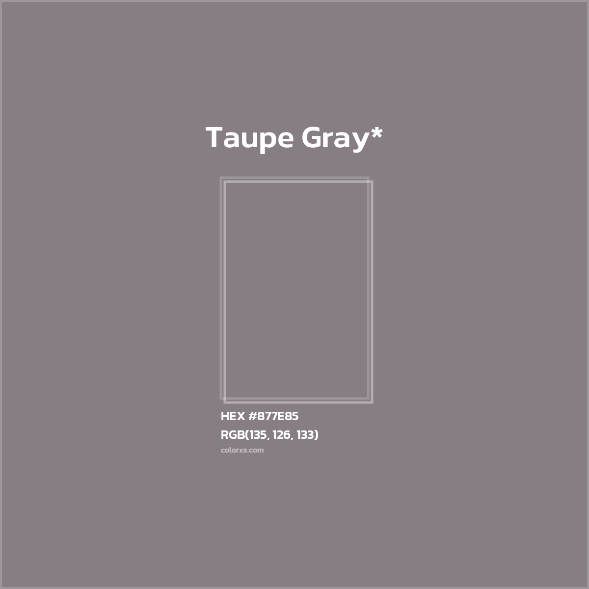 HEX #877E85 Color Name, Color Code, Palettes, Similar Paints, Images