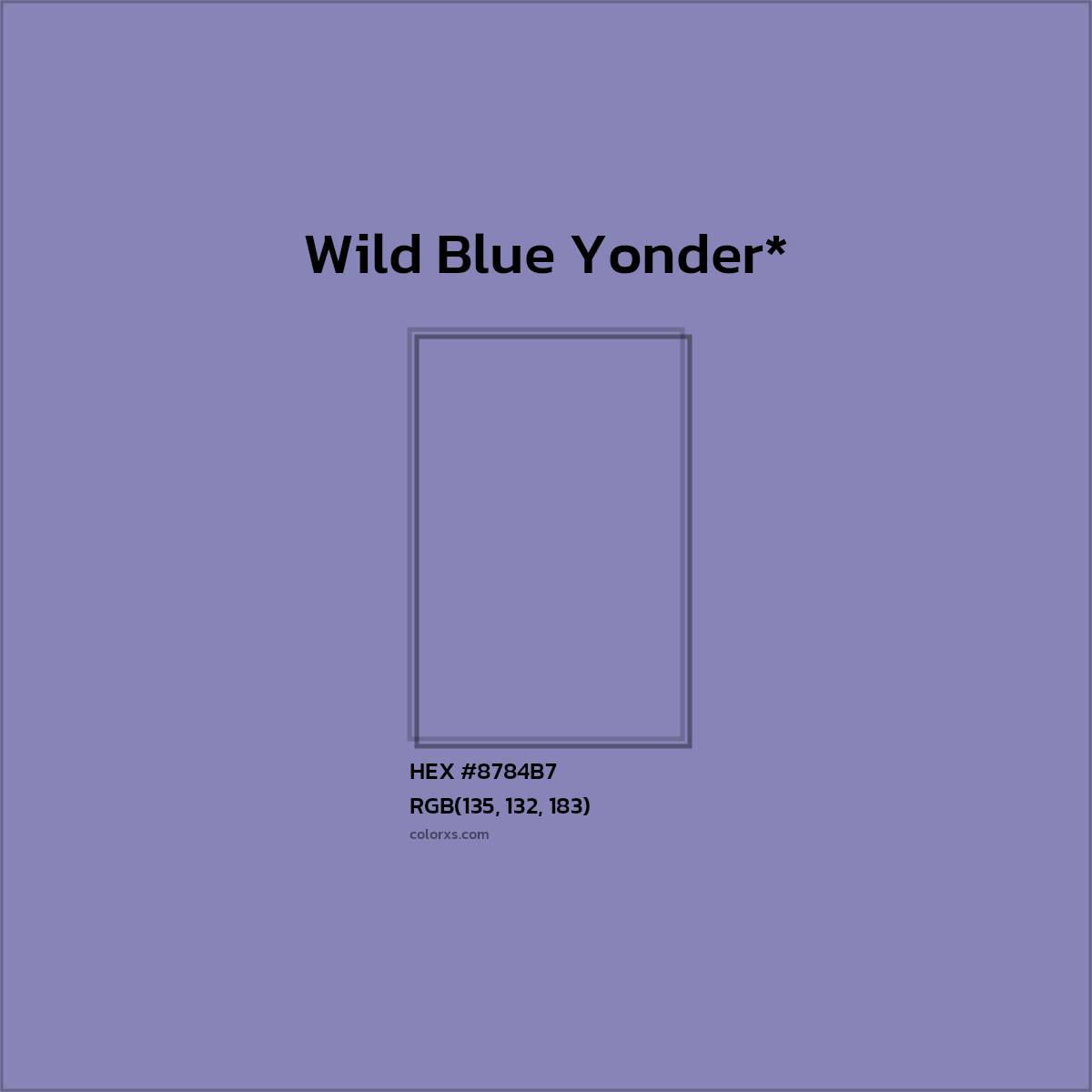 HEX #8784B7 Color Name, Color Code, Palettes, Similar Paints, Images