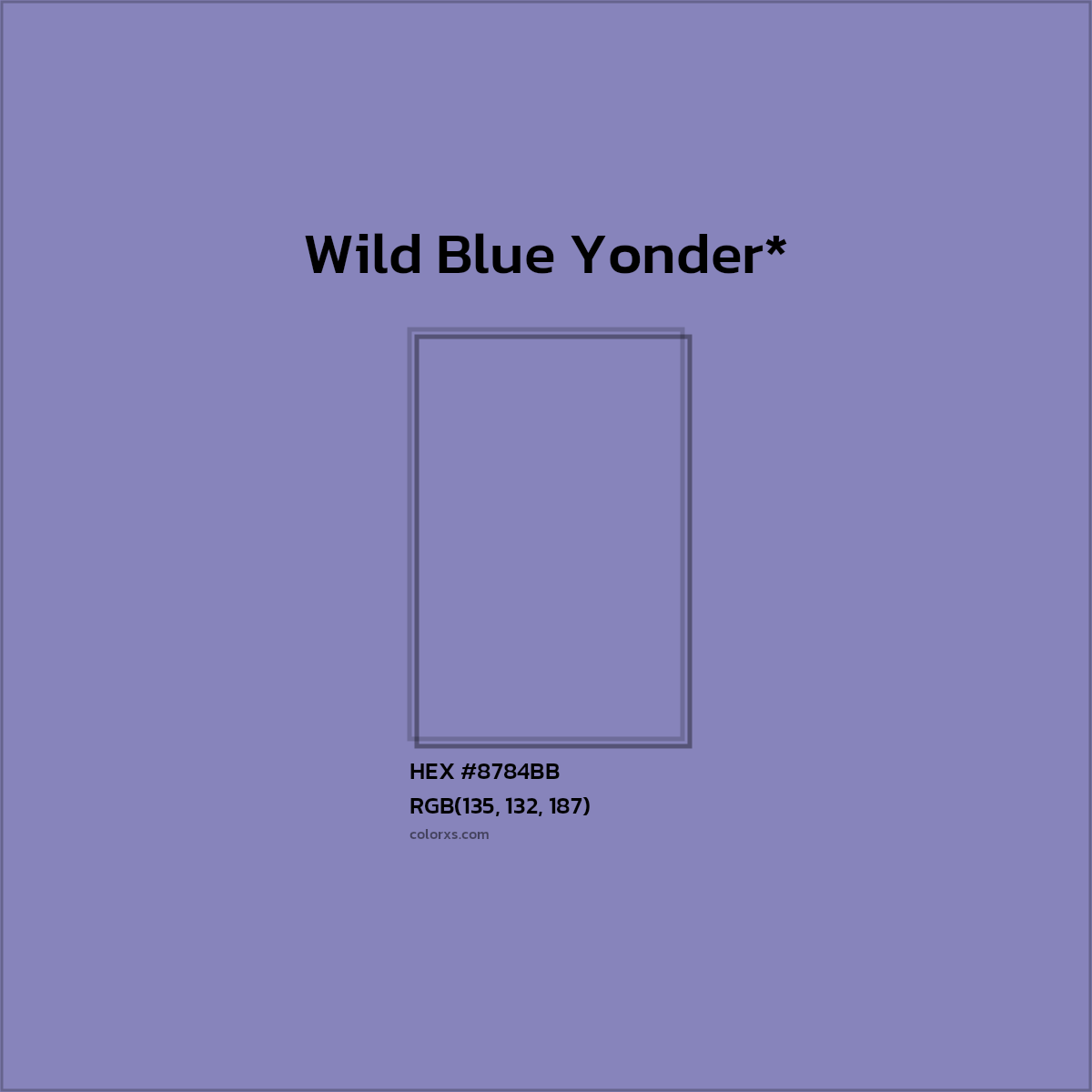 HEX #8784BB Color Name, Color Code, Palettes, Similar Paints, Images