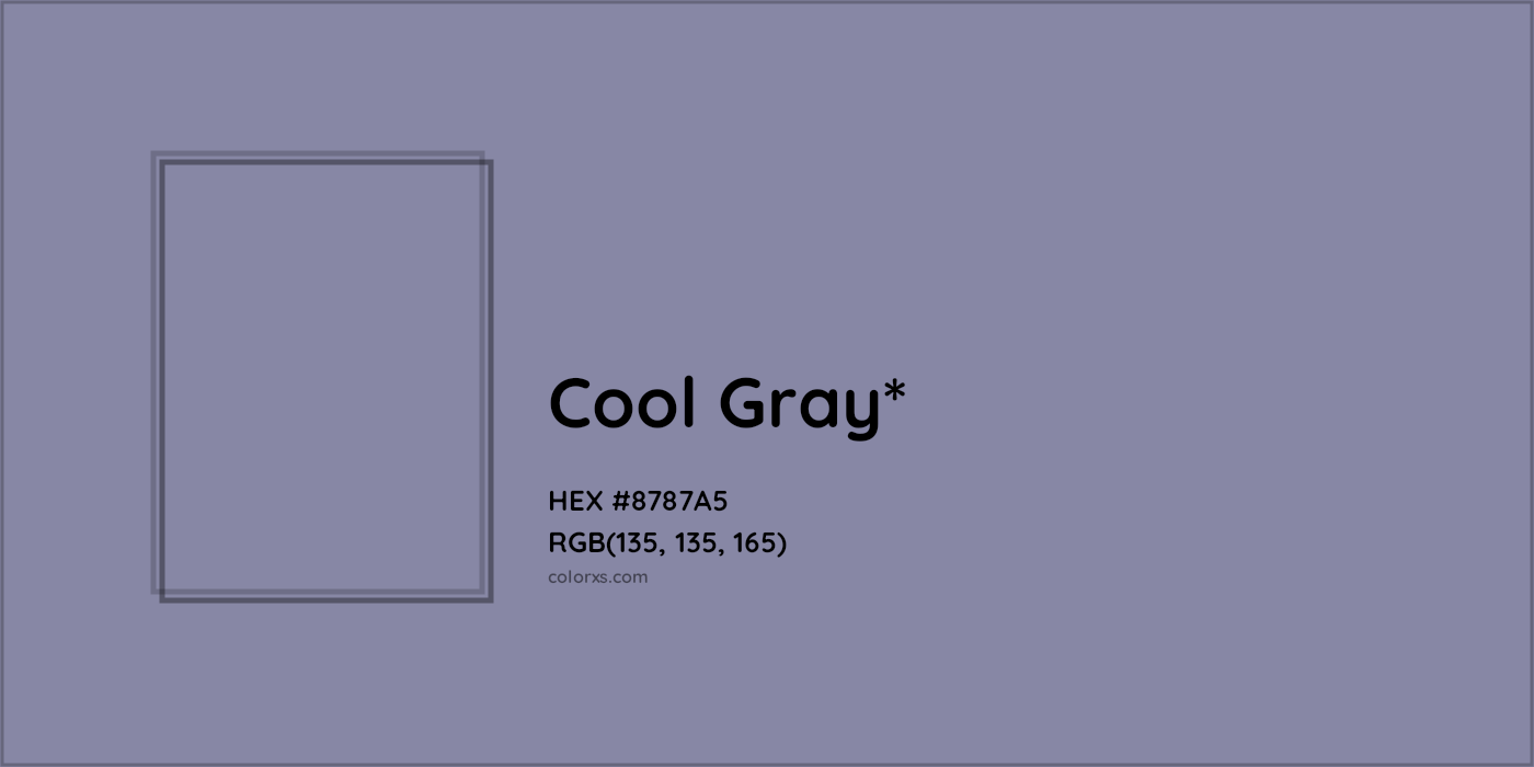 HEX #8787A5 Color Name, Color Code, Palettes, Similar Paints, Images