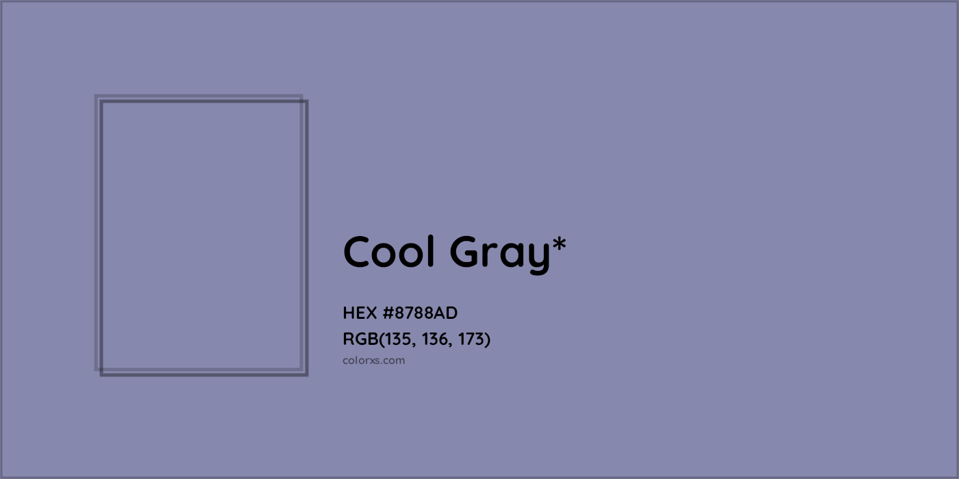 HEX #8788AD Color Name, Color Code, Palettes, Similar Paints, Images