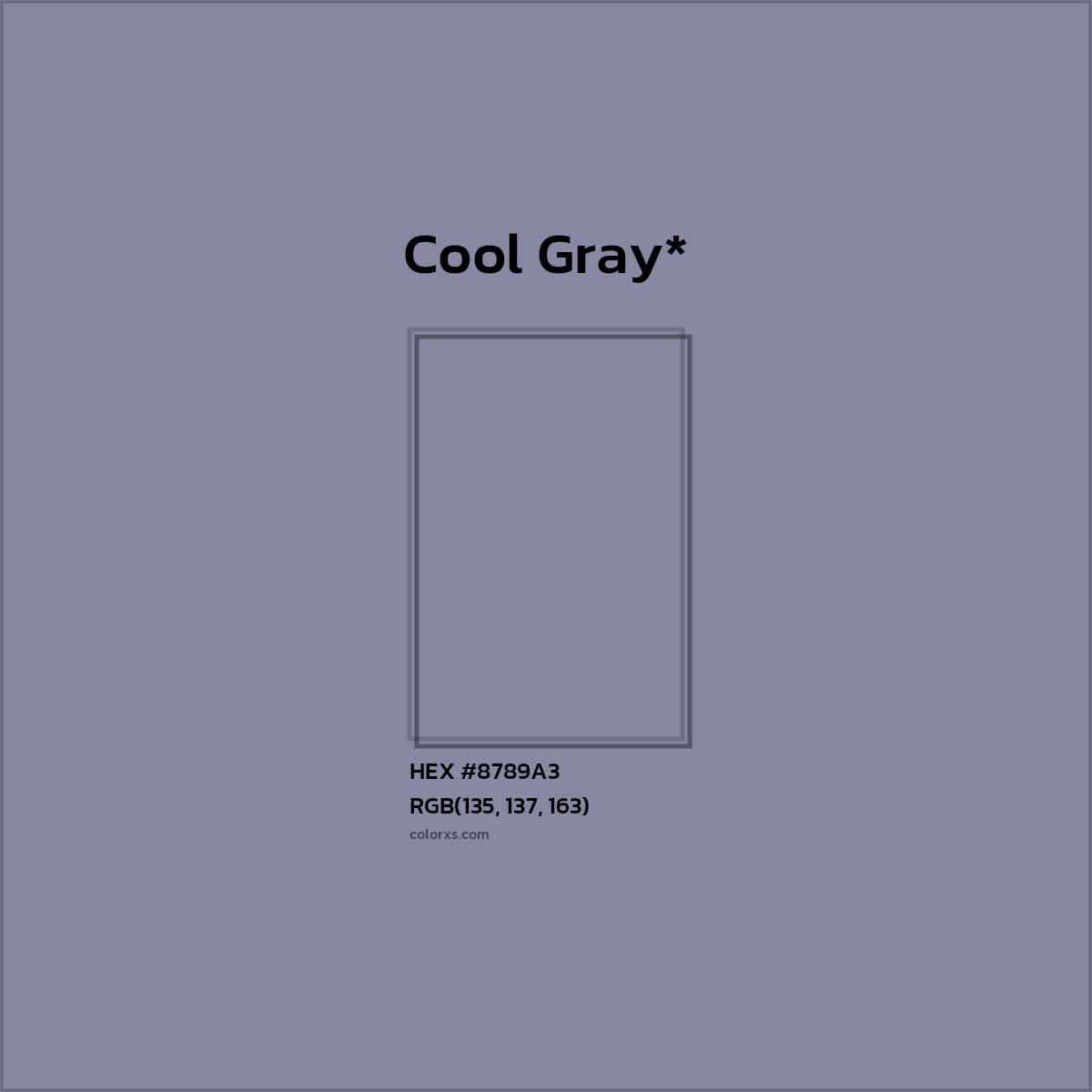 HEX #8789A3 Color Name, Color Code, Palettes, Similar Paints, Images