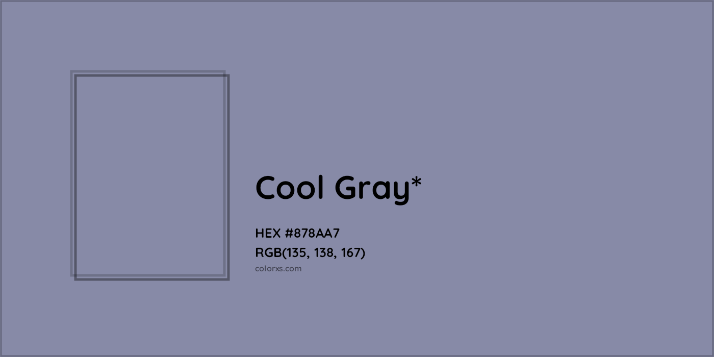 HEX #878AA7 Color Name, Color Code, Palettes, Similar Paints, Images