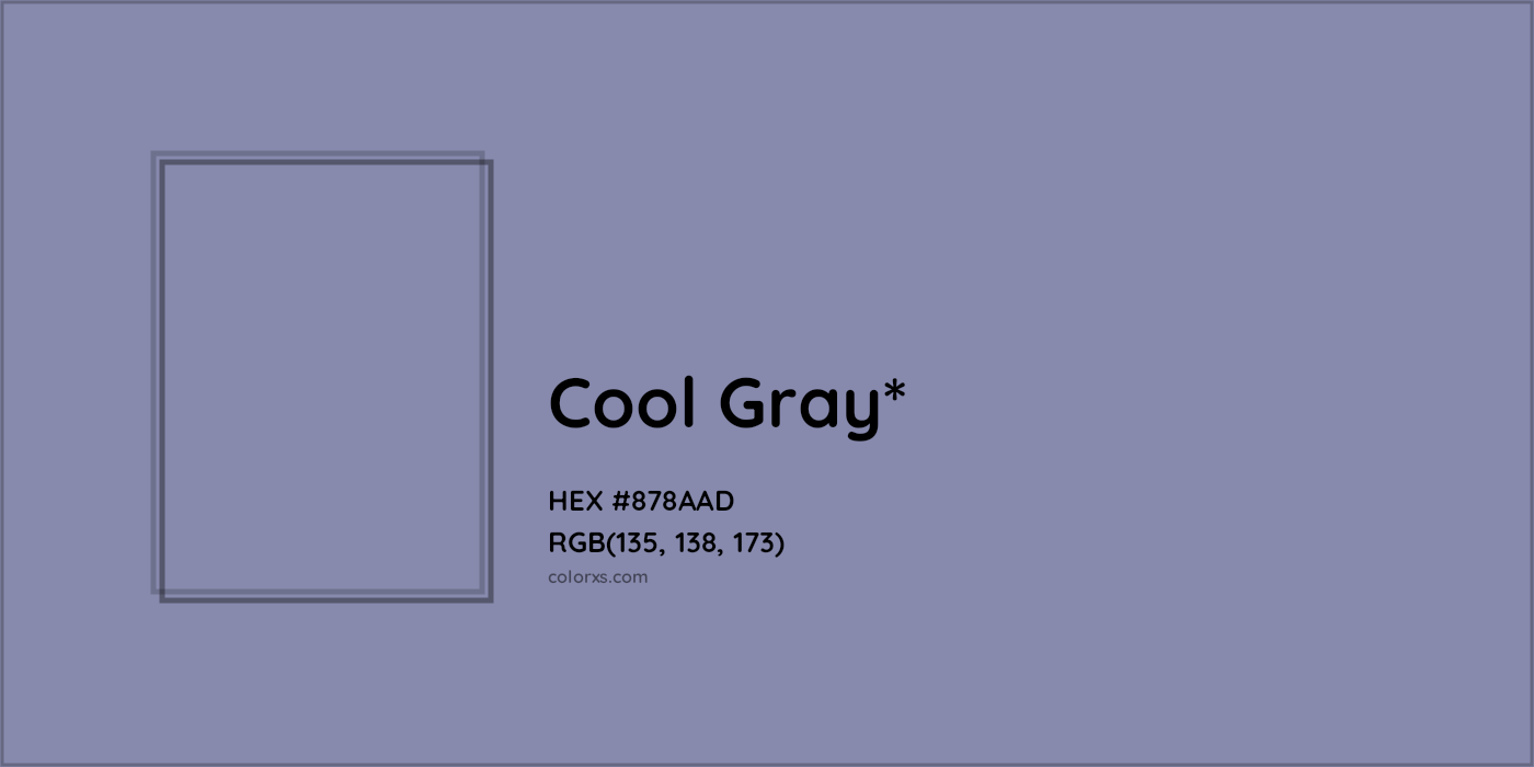 HEX #878AAD Color Name, Color Code, Palettes, Similar Paints, Images