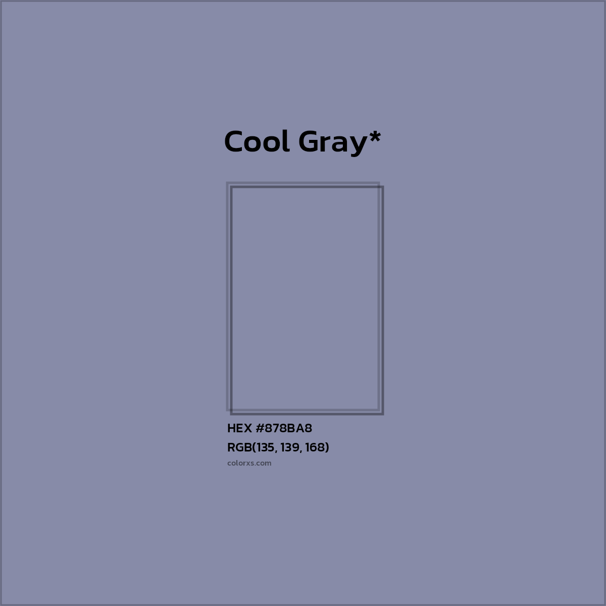 HEX #878BA8 Color Name, Color Code, Palettes, Similar Paints, Images