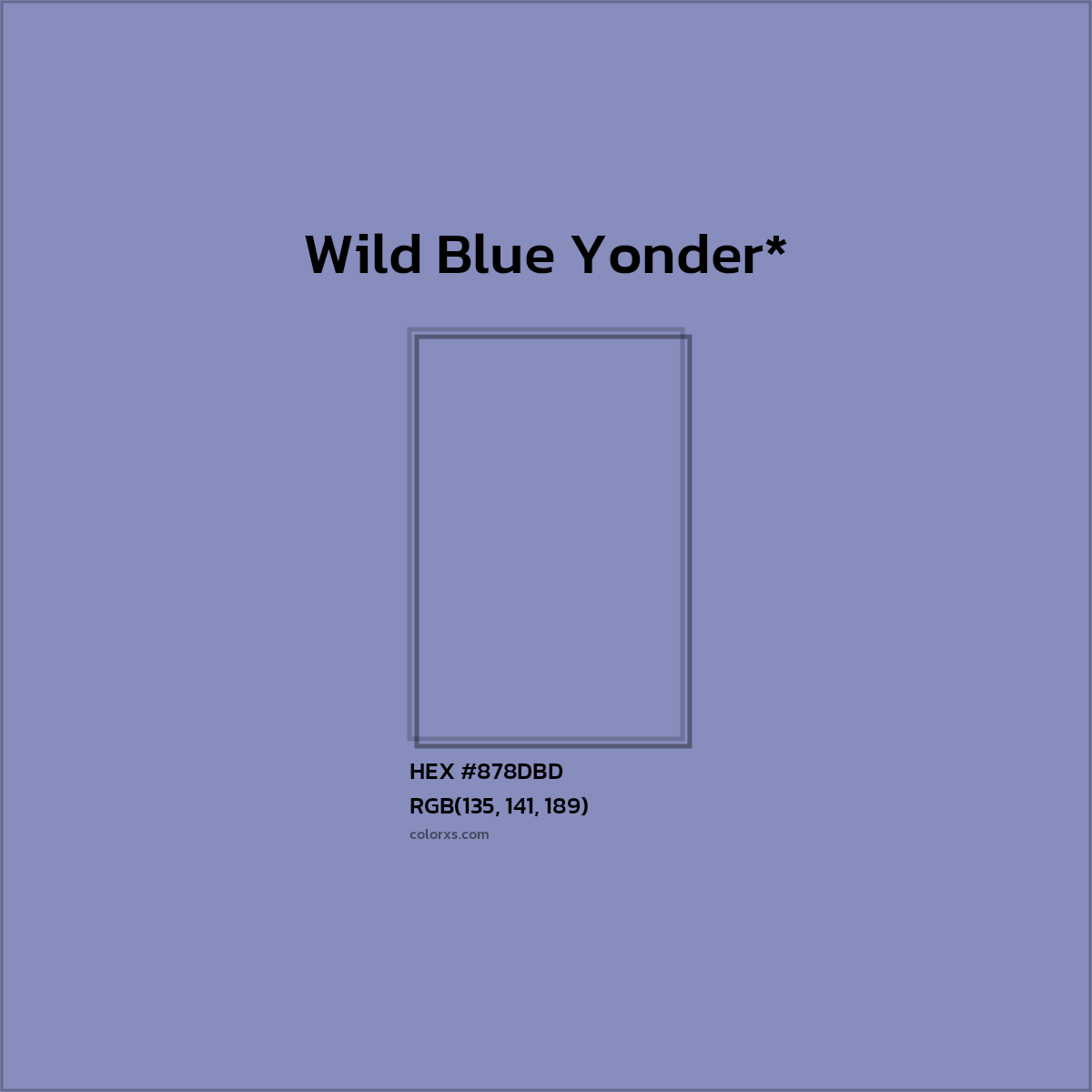 HEX #878DBD Color Name, Color Code, Palettes, Similar Paints, Images