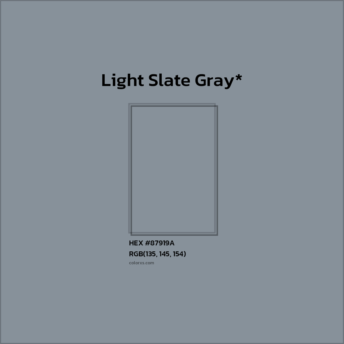 HEX #87919A Color Name, Color Code, Palettes, Similar Paints, Images