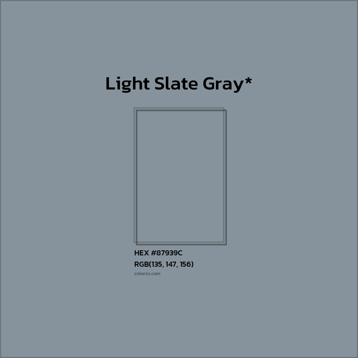 HEX #87939C Color Name, Color Code, Palettes, Similar Paints, Images