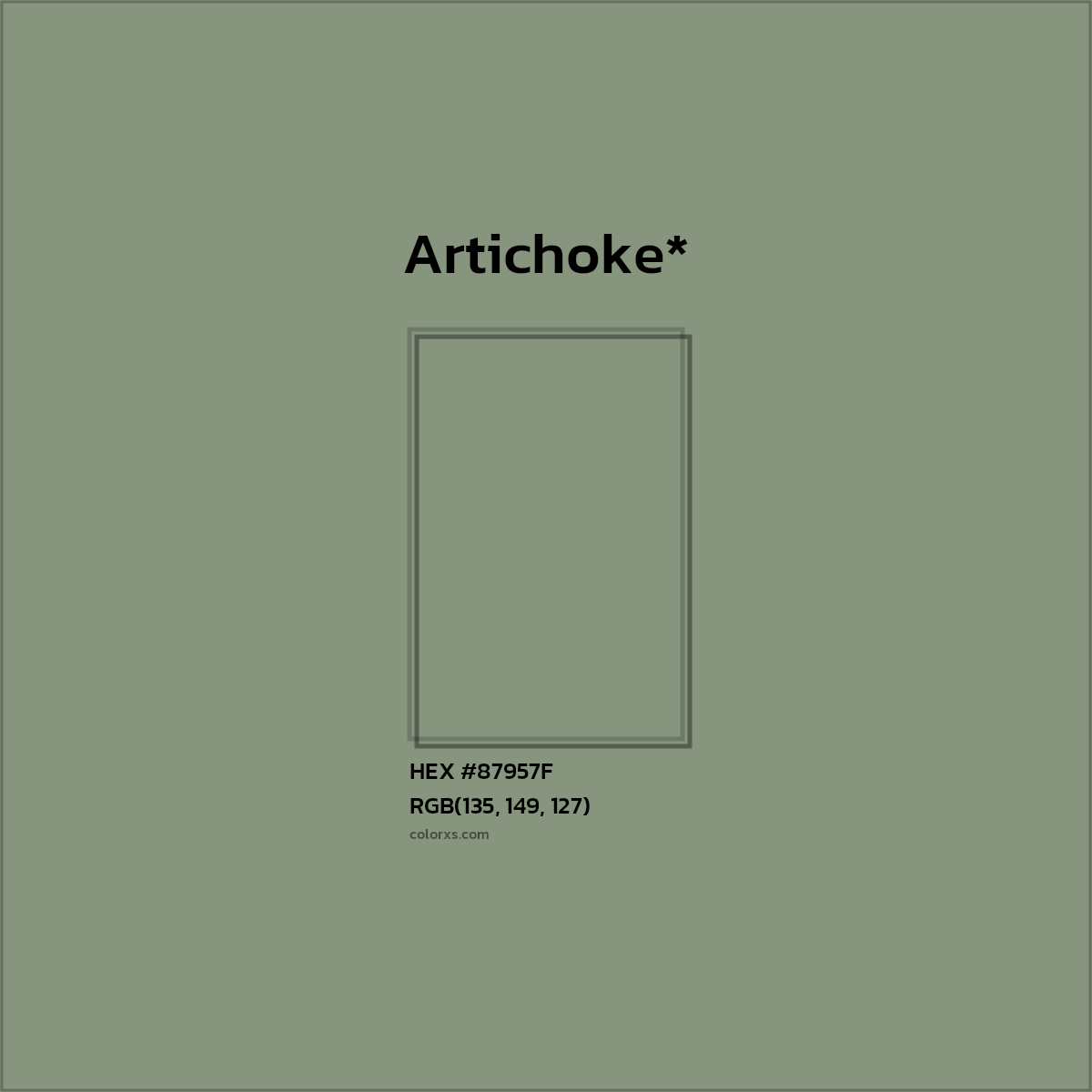 HEX #87957F Color Name, Color Code, Palettes, Similar Paints, Images