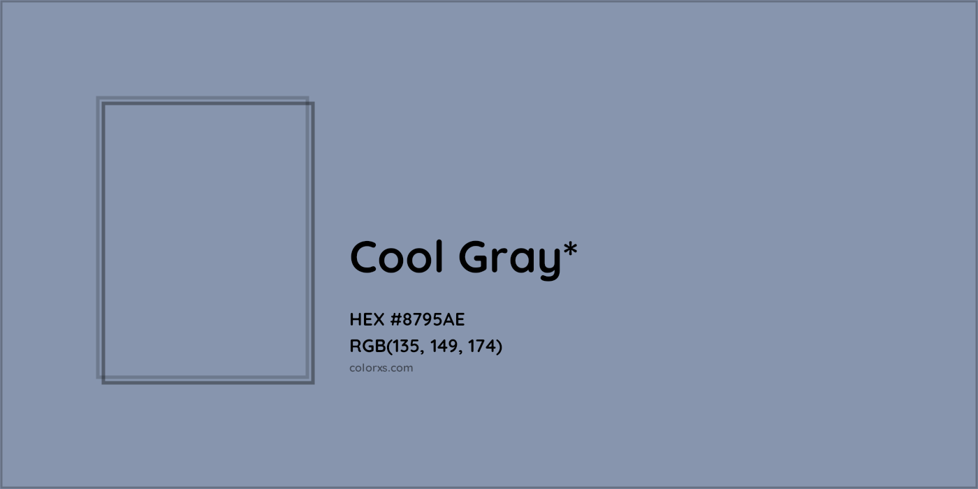 HEX #8795AE Color Name, Color Code, Palettes, Similar Paints, Images