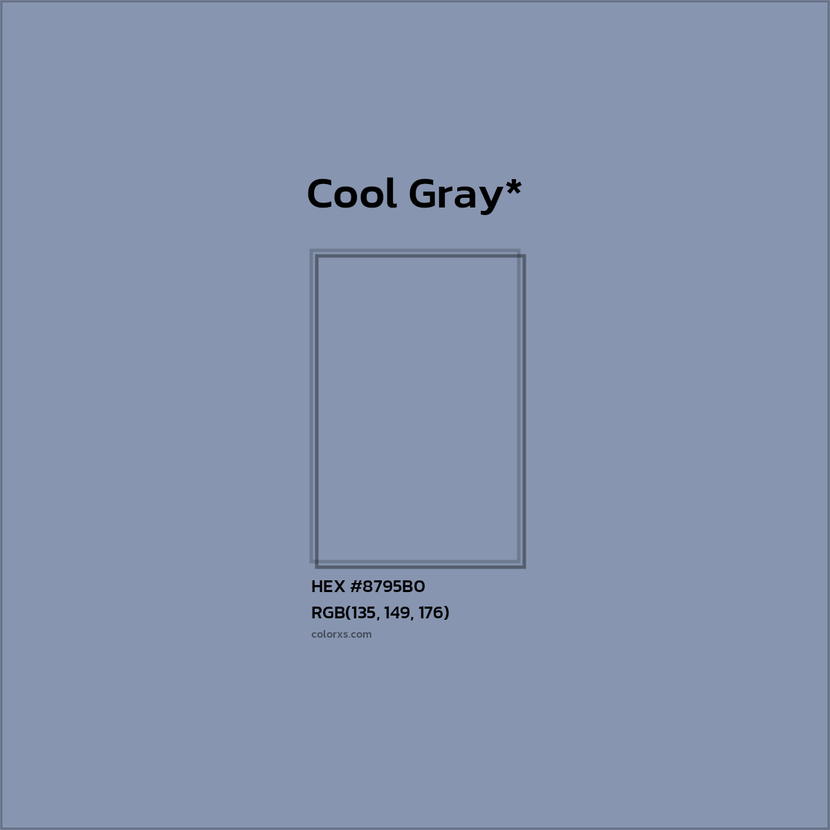 HEX #8795B0 Color Name, Color Code, Palettes, Similar Paints, Images