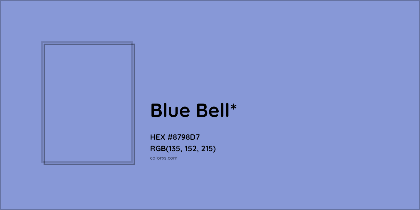 HEX #8798D7 Color Name, Color Code, Palettes, Similar Paints, Images