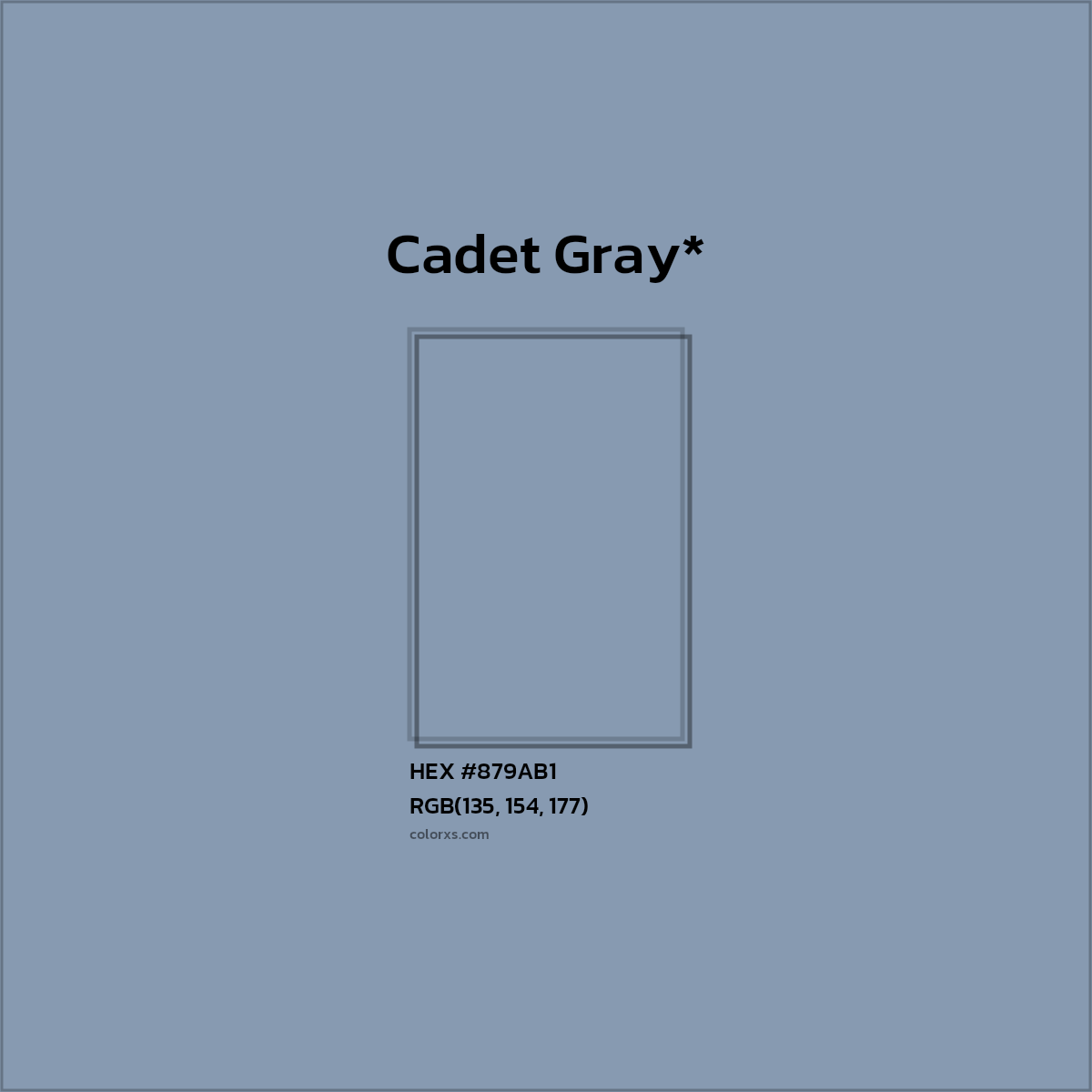 HEX #879AB1 Color Name, Color Code, Palettes, Similar Paints, Images
