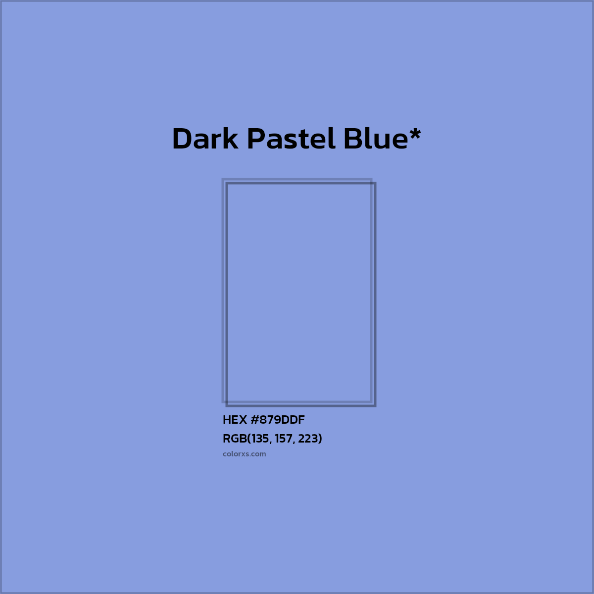 HEX #879DDF Color Name, Color Code, Palettes, Similar Paints, Images