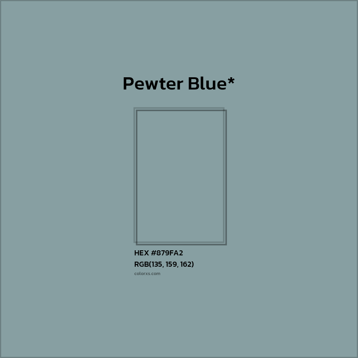 HEX #879FA2 Color Name, Color Code, Palettes, Similar Paints, Images