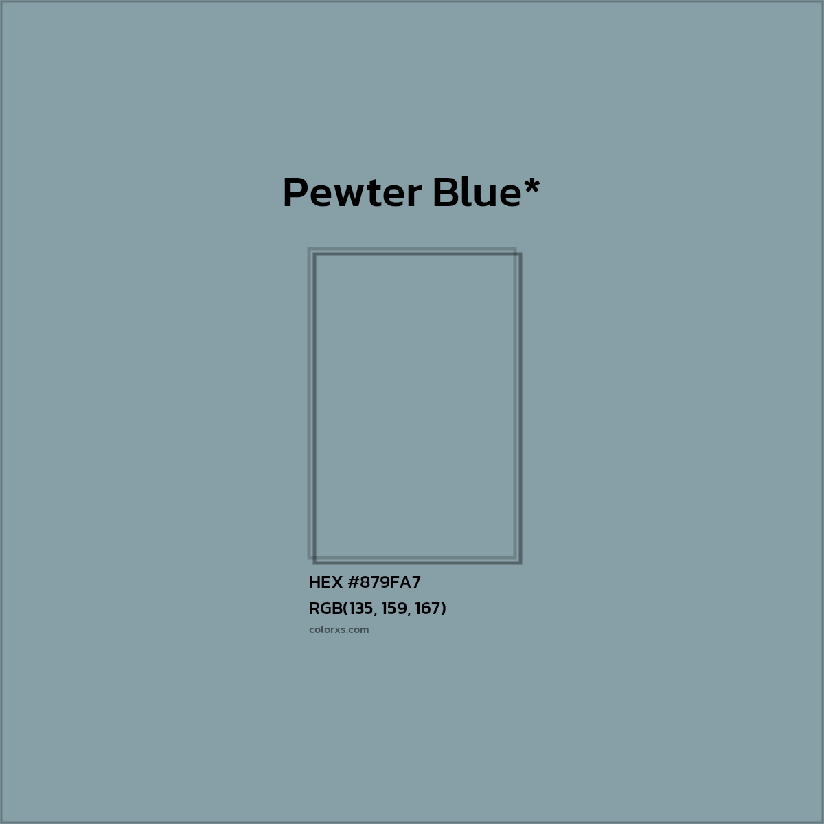 HEX #879FA7 Color Name, Color Code, Palettes, Similar Paints, Images
