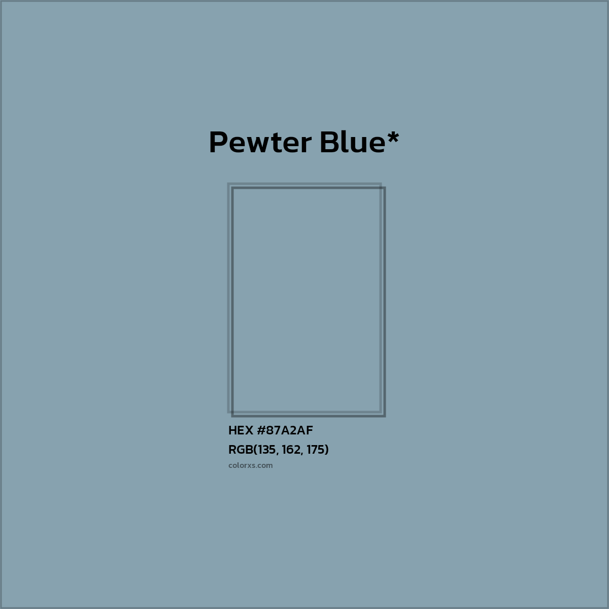HEX #87A2AF Color Name, Color Code, Palettes, Similar Paints, Images