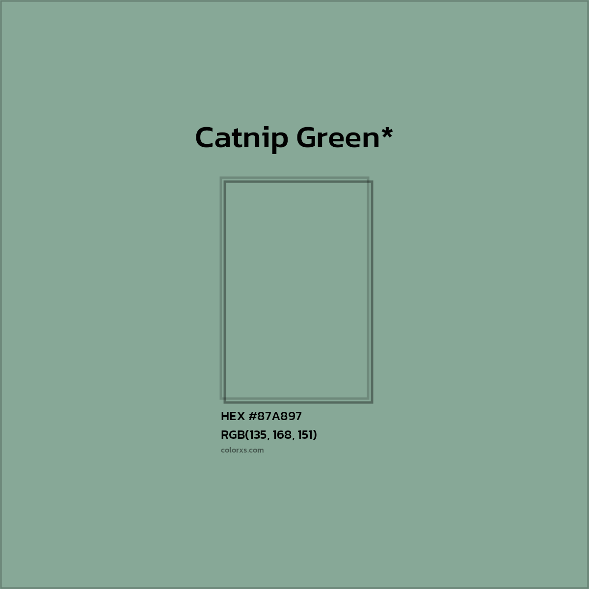 HEX #87A897 Color Name, Color Code, Palettes, Similar Paints, Images