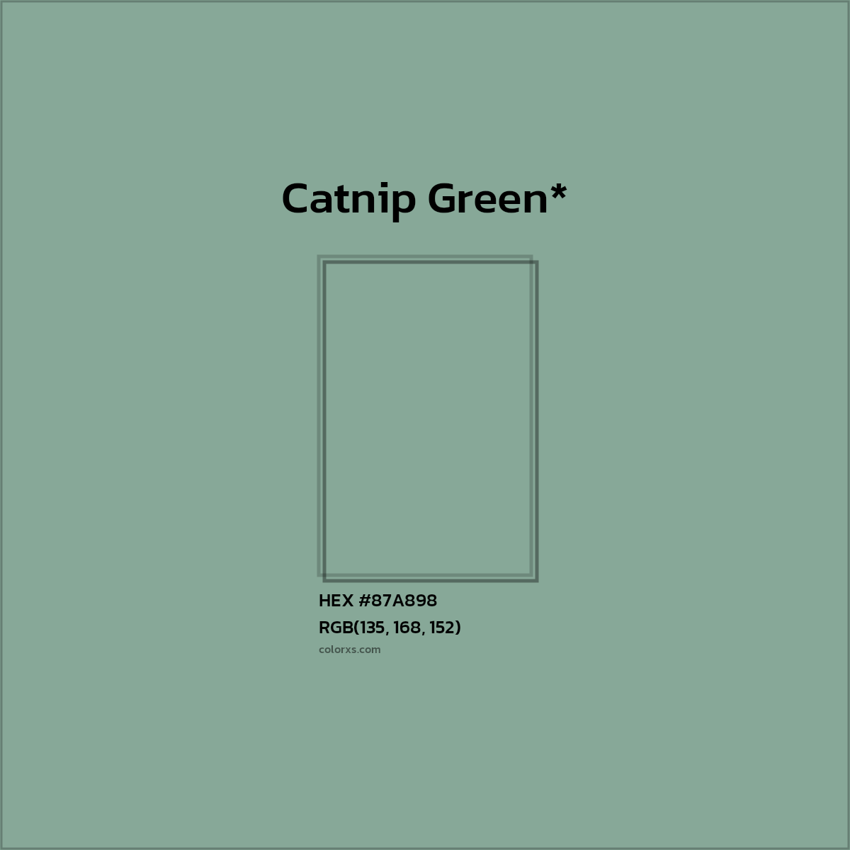 HEX #87A898 Color Name, Color Code, Palettes, Similar Paints, Images
