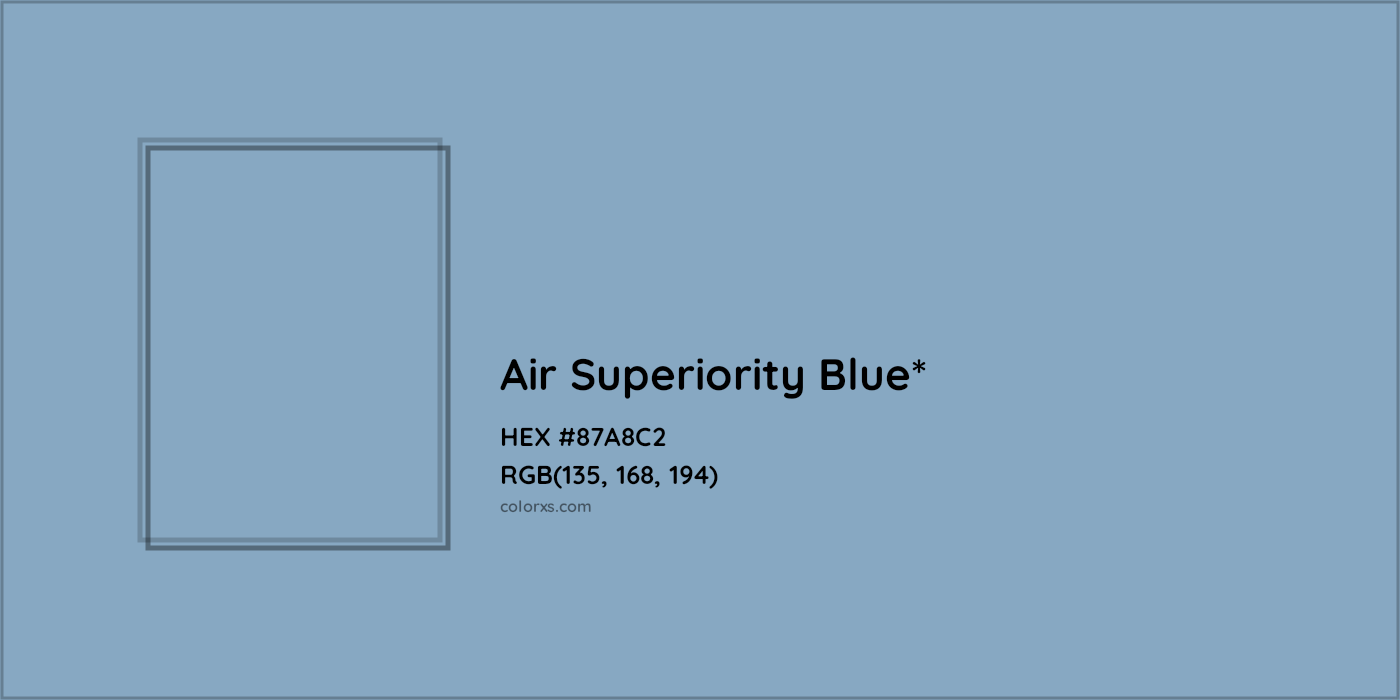 HEX #87A8C2 Color Name, Color Code, Palettes, Similar Paints, Images