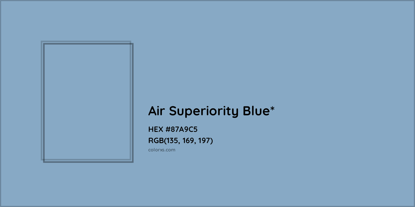 HEX #87A9C5 Color Name, Color Code, Palettes, Similar Paints, Images