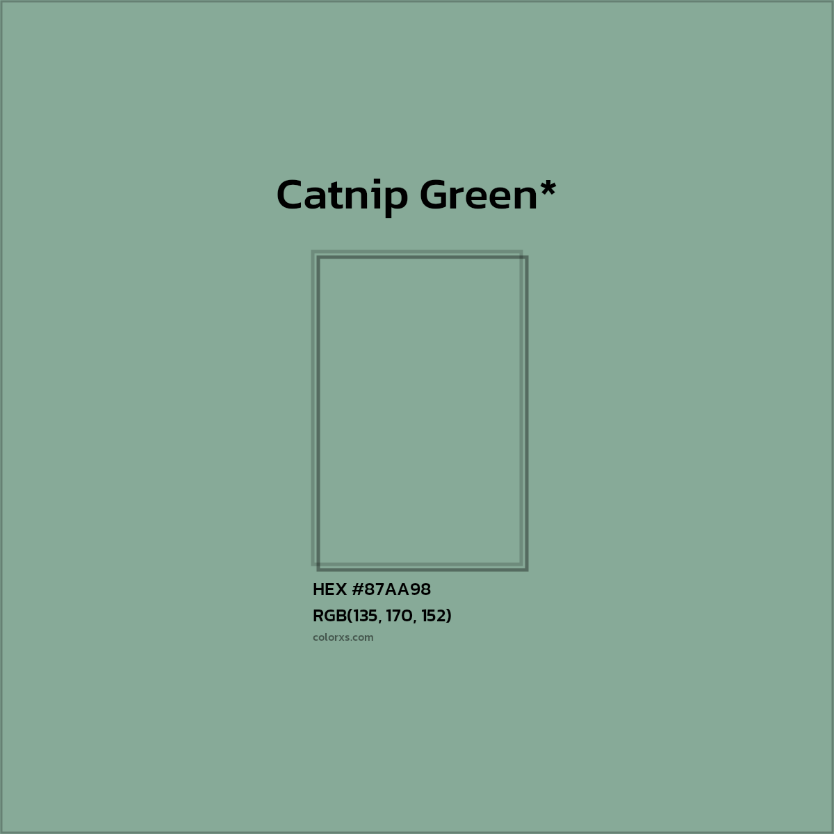 HEX #87AA98 Color Name, Color Code, Palettes, Similar Paints, Images